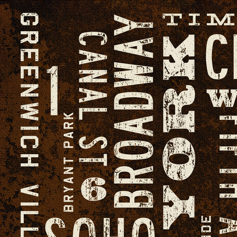 New York City Art Sign - New York Canvas Poster, 24x24