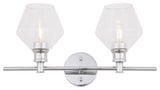 Elegant Lighting LD2312 Gene 2 Light 19"W Vanity Light - Chrome