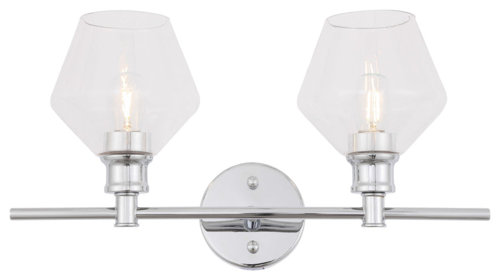 Elegant Lighting LD2312 Gene 2 Light 19"W Vanity Light - Chrome