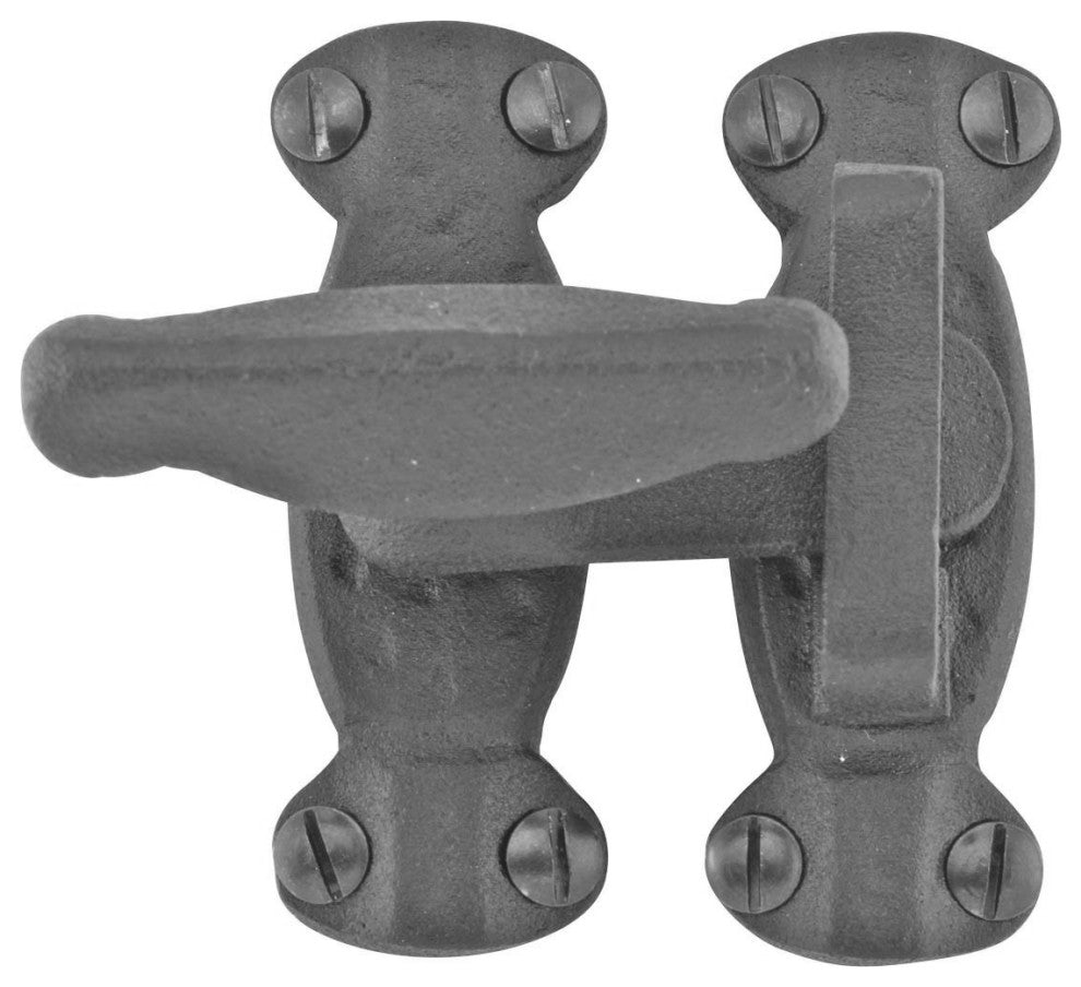 Renovators Supply Door Latch Lock 2" Wrought Iron Black Flip Latch Door Lock