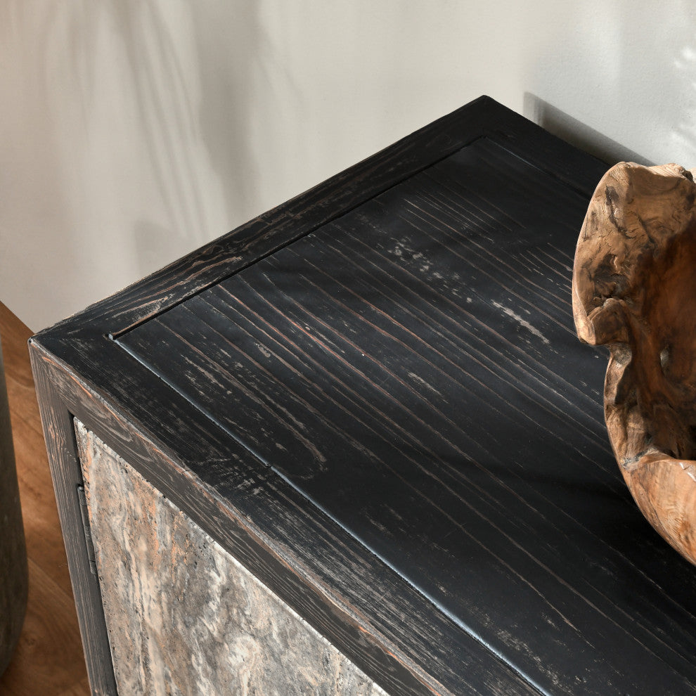 Lisbon Reclaimed Pine Wood Sideboard Buffet Cabinet