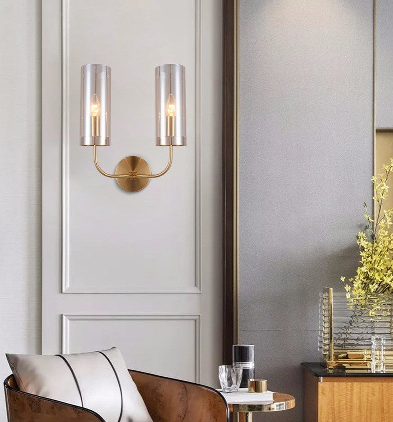 Modern Wall Lamp in European Style for Living Room, Bedroom, Cognac