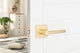 Verona Passage Lever, Satin Brass