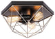 Woodbridge Lighting Lanning Flush Mount, Nickel/Black