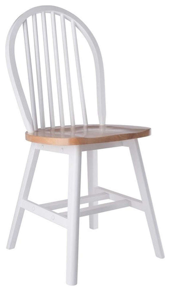 Windsor 2-Pc Chair Set, Natural and White