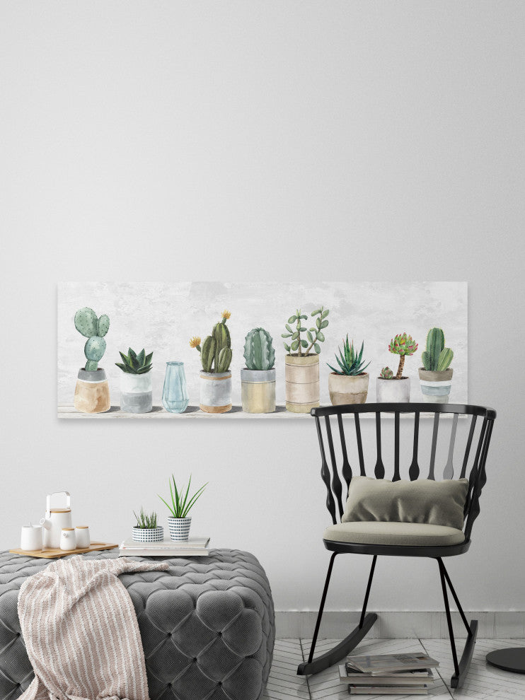 "Just Another Succulent" Painting Print on Wrapped Canvas