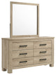 Oakglen 6-drawer Bedroom Dresser and Mirror Weathered Oak