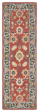 3'X8' Red And Blue Bohemian Area  Rug