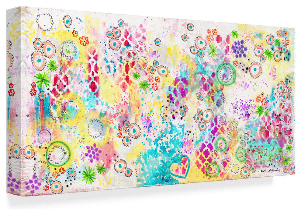 Jennifer Mccully 'Colorful Chaos - Jennifer' Canvas Art, 32"x16"