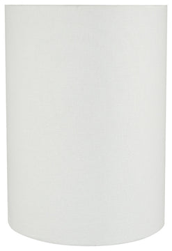 31261 Drum Shaped Spider Lamp Shade, White, 8" wide, 8"x8"x11"