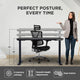 Rise Up Bamboo Electric Adjustable Height Office Desk, Black + Black Bamboo