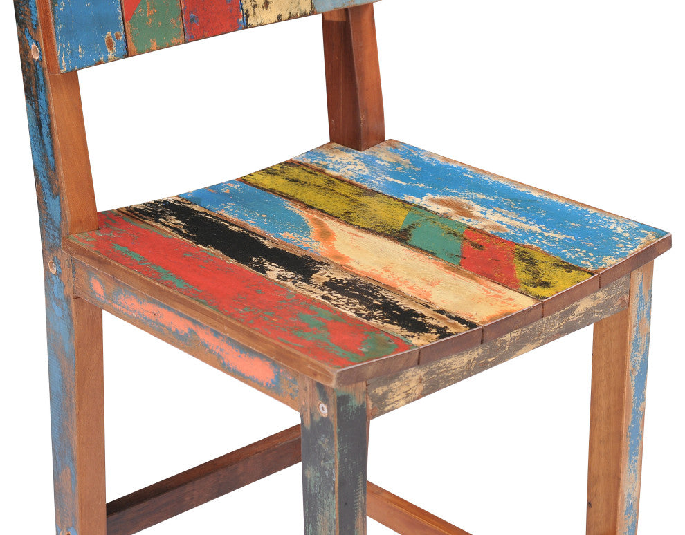 Bar Stool, Made from Recycled Teak Wood Boats