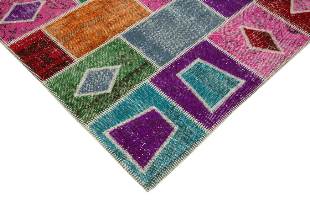 Rug N Carpet - Hand-Knotted Oriental 5' 5" x 7' 7" Overdyed Patchwork Area Rug