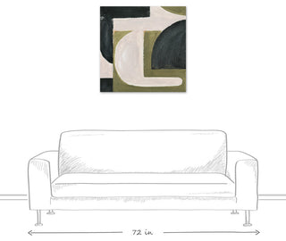 Abstract With Green 30 x 30 Canvas Wall Art