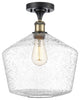 Innovations 516-1C-BAB-G654-12-LED 1-Light Semi-Flush Mount, Black Antique Brass