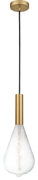 Innovations 198-1P-SG-BB164LED Edison 1 Light 6.5" Mini Pendant, Satin Gold