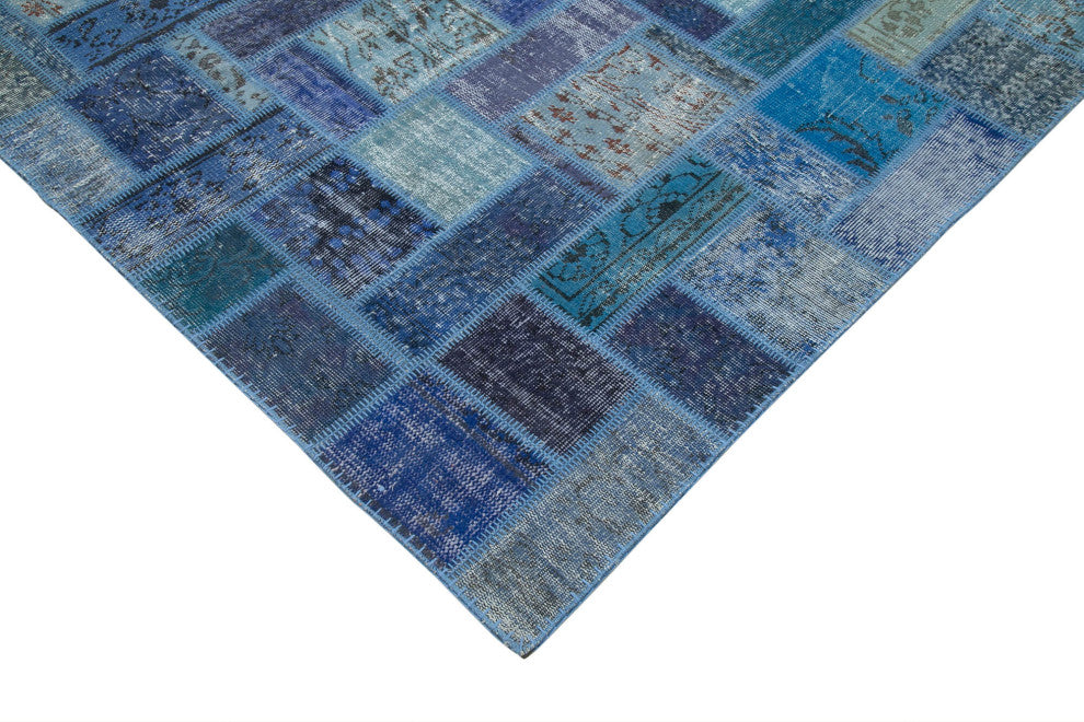 Rug N Carpet - Hand-Knotted Turkish 6' 7" x 9' 9" Vintage Patchwork Area Rug