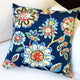 18" Outdoor Polyester Navy Throw Pillow, Set Of 2, Throw Pillow With Polyester I