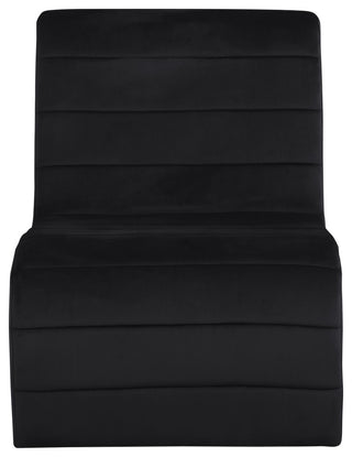 Ivy Upholstered Accent Chair, Black, Velvet