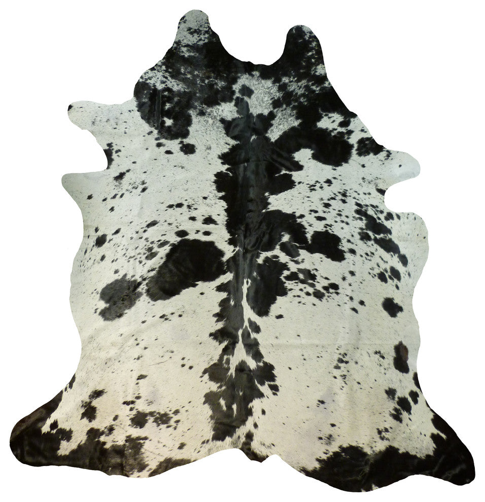 Black and White Salt and Pepper Brazilian Cowhide, 6x7
