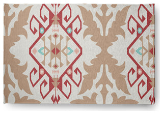 Bombay Medallion Spring Chenille Rug, Ligonberry Red, 4'x6'