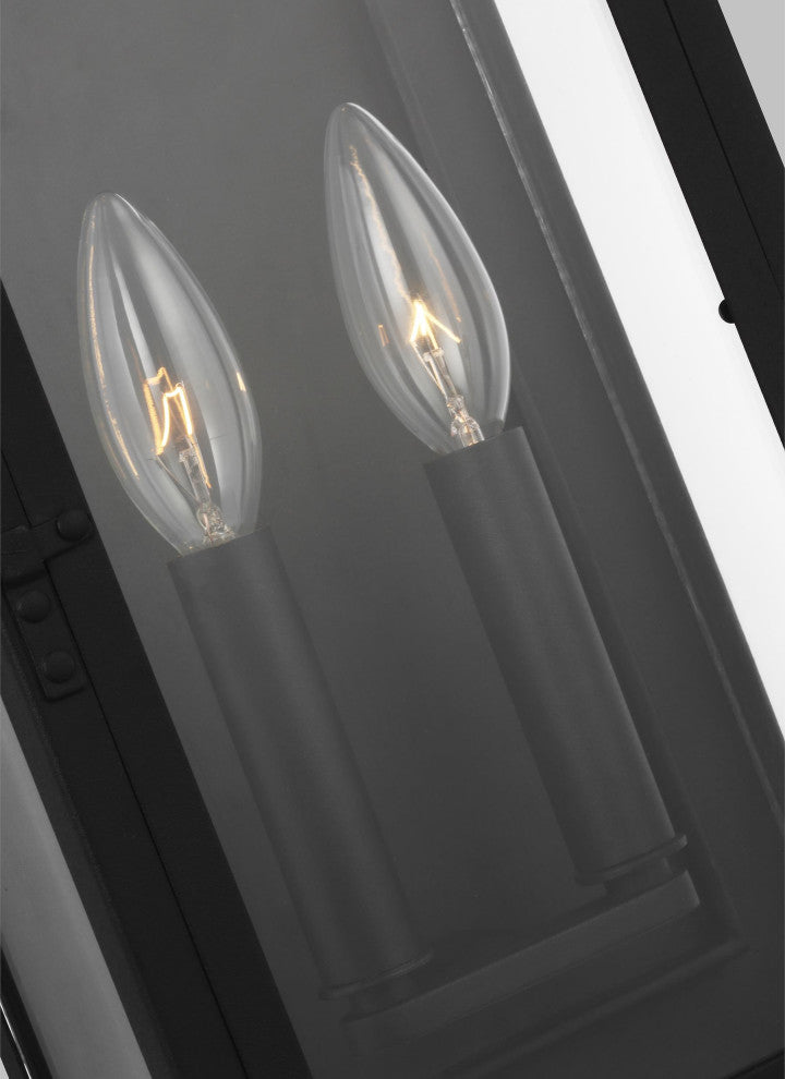 Hingham Medium Outdoor Wall Lantern, Textured Black