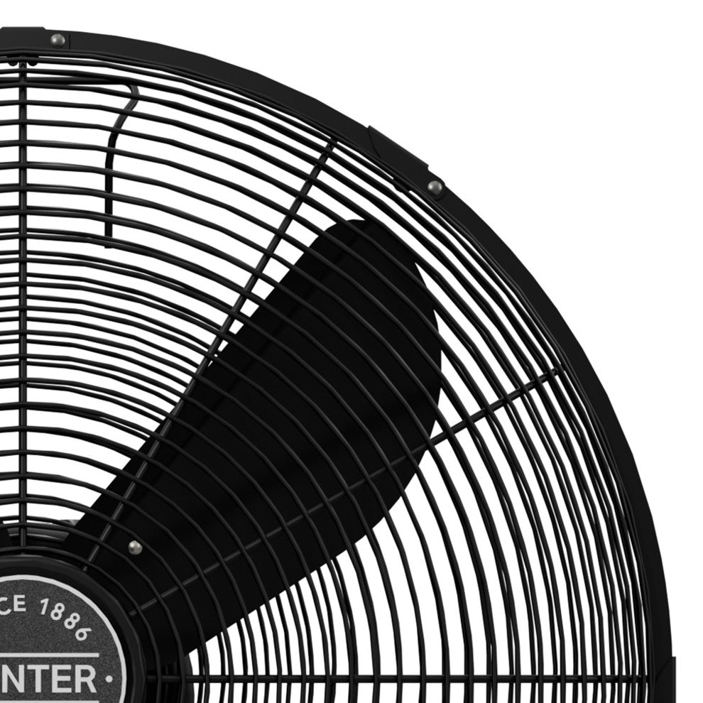 Hunter Classic Matte Black 4-Blade Oscillating 3-speed Standing Fan