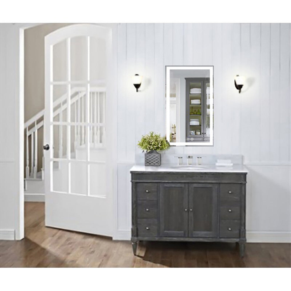 Radiant Dimmable LED Mirror with Defogger, 20"x30"x1.75"