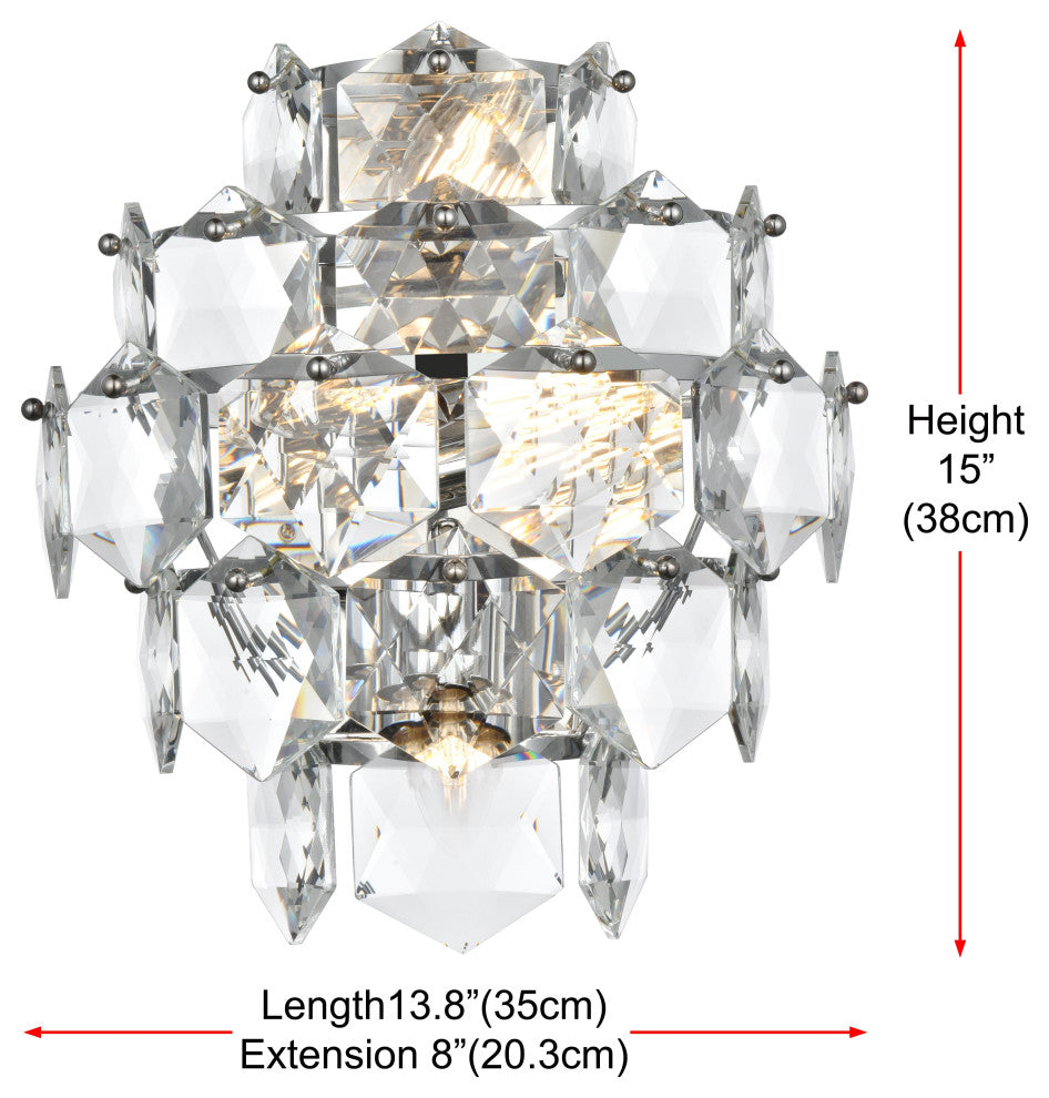 Home Living 14" Wall Sconce, Chrome