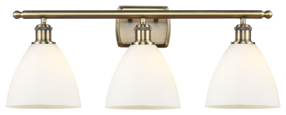 Innovations 516-3W-AB-GBD-751-LED 3 Light Bath Vanity Light, Antique Brass