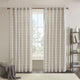 Madison Park Anaheim Plaid Window Panel with Fleece Lining, Beige, Ivory, 50x95", Rod Pocket Window Panel