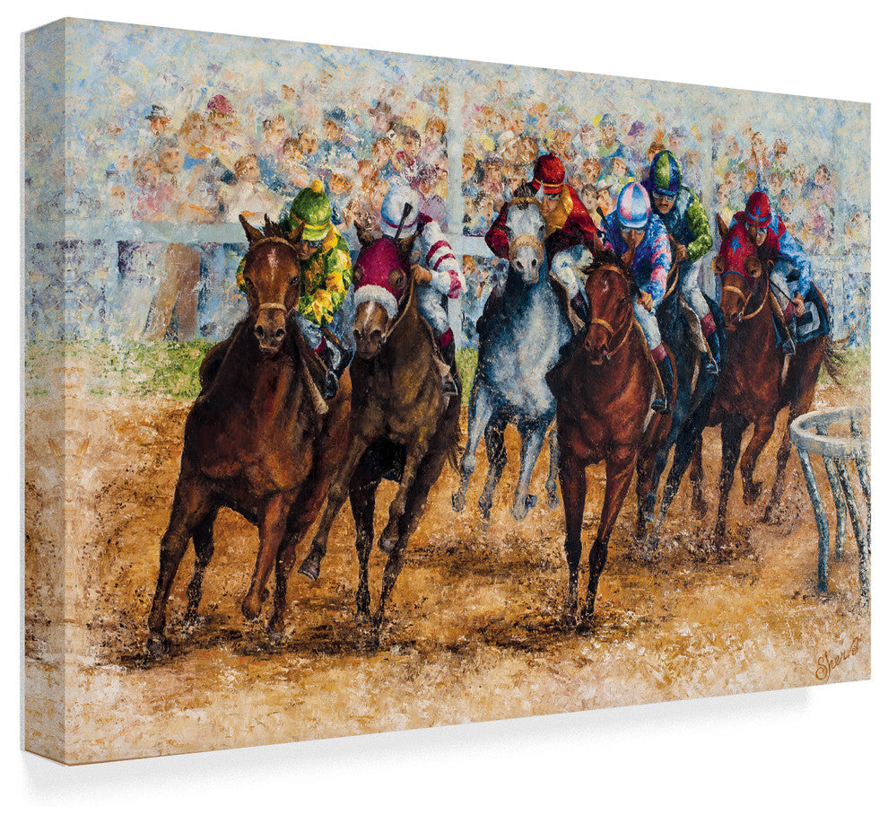"The Derby" by Sher Sester, Canvas Art, 12"x19"