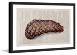 "Historical Steak" Framed Painting Print, 36"x24"