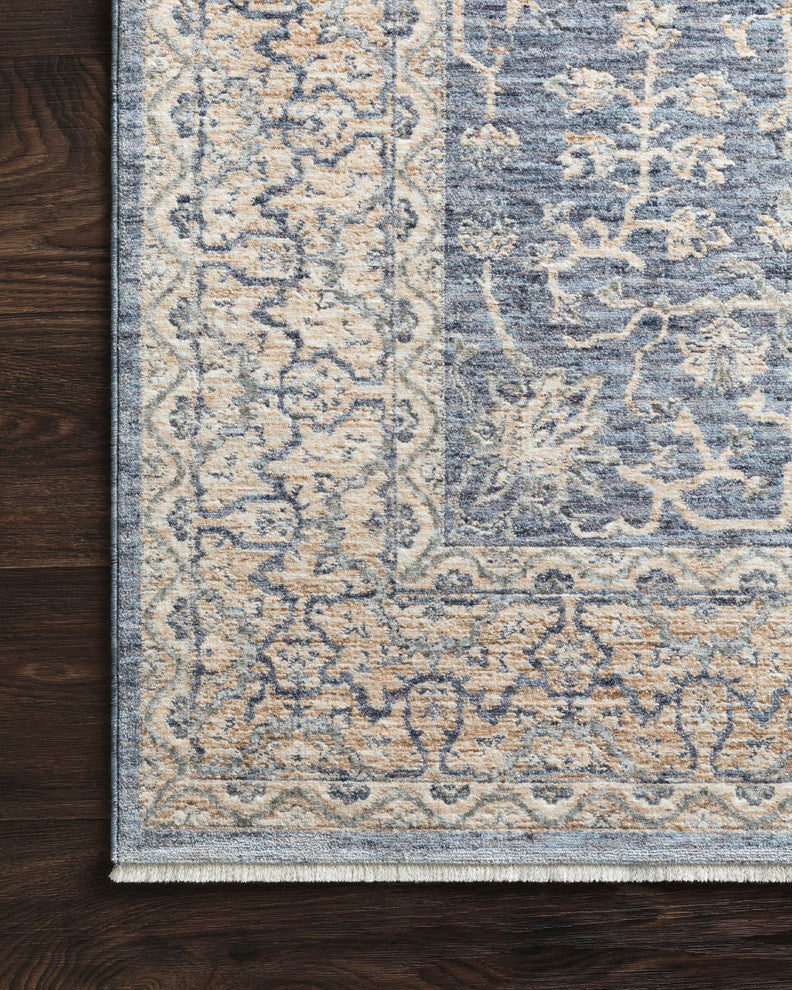 Dark Blue/Ivory Pandora Rug, 2'6"x10'