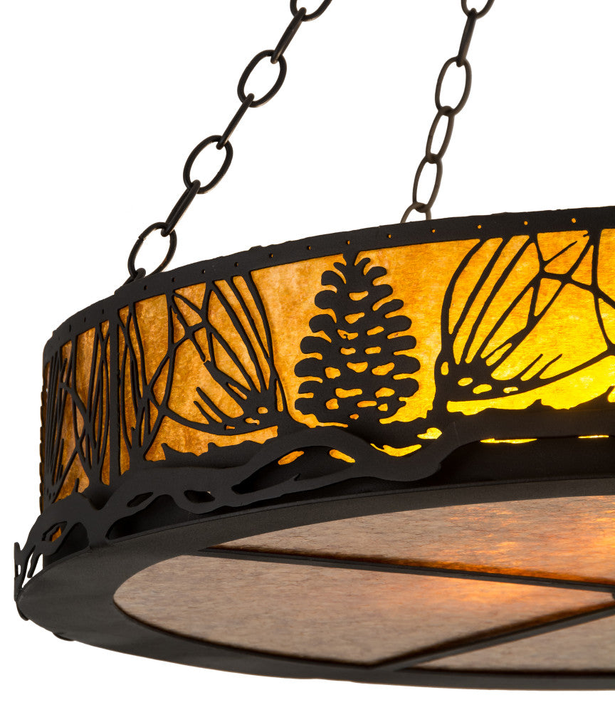 30 Wide Mountain Pine Semi-Flushmount