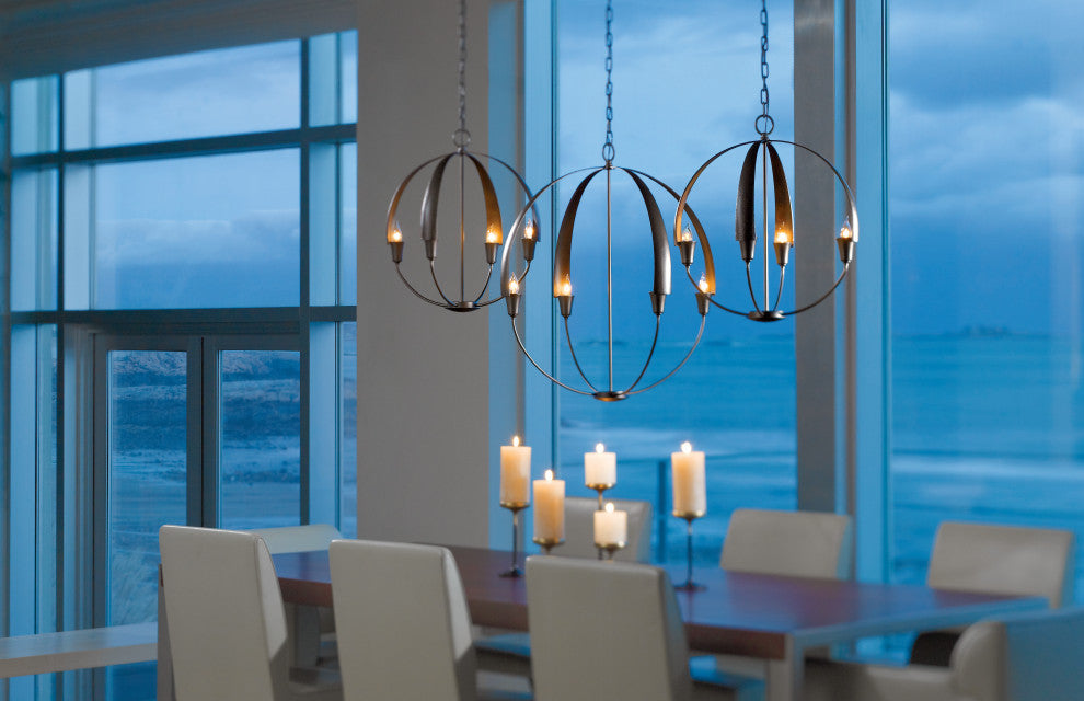 Cirque Large Chandelier, Dark Smoke Finish