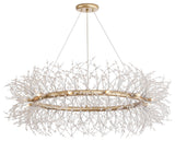 Silvia 12-Light Brushed Silver-ish Champagne Beads Firework Chandelier
