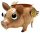 Metal Flying Pink Pig Planter Flower Pot Outdoor Garden Decor With Gold Wings