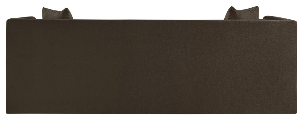 Everett Upholstered Sofa, Brown, Chenille Fabric