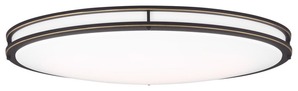 Sea Gull Mahone Oval LED Ceiling Flush Mount 7950893S-71, Antique Bronze