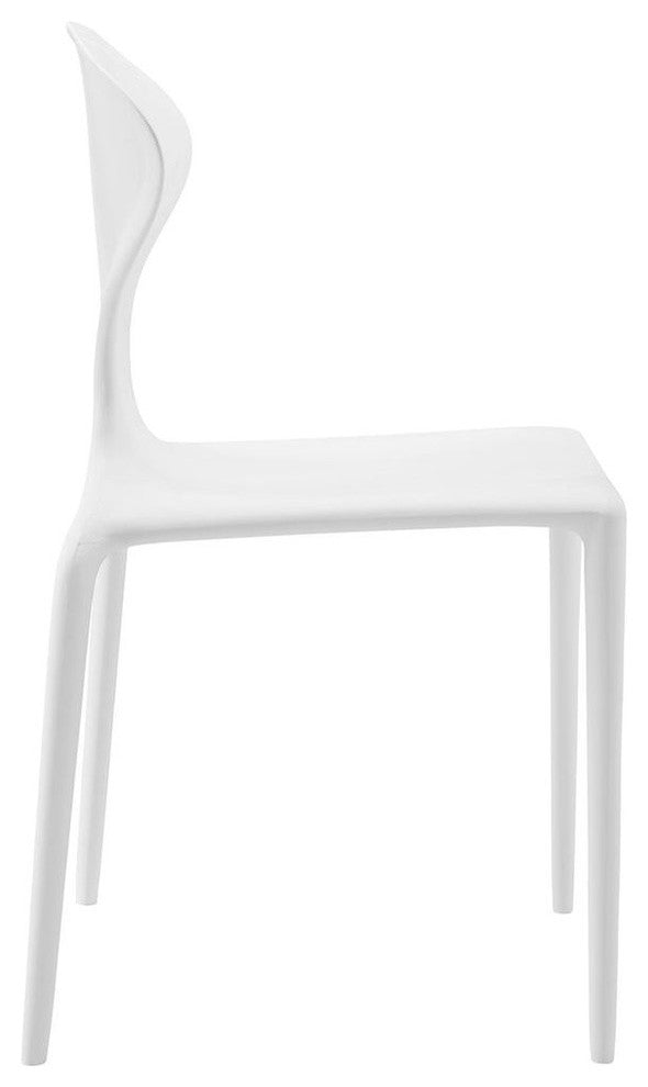 Modern White Draw Dining Side Chair