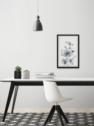 "Melting White Poppies" Framed Painting Print