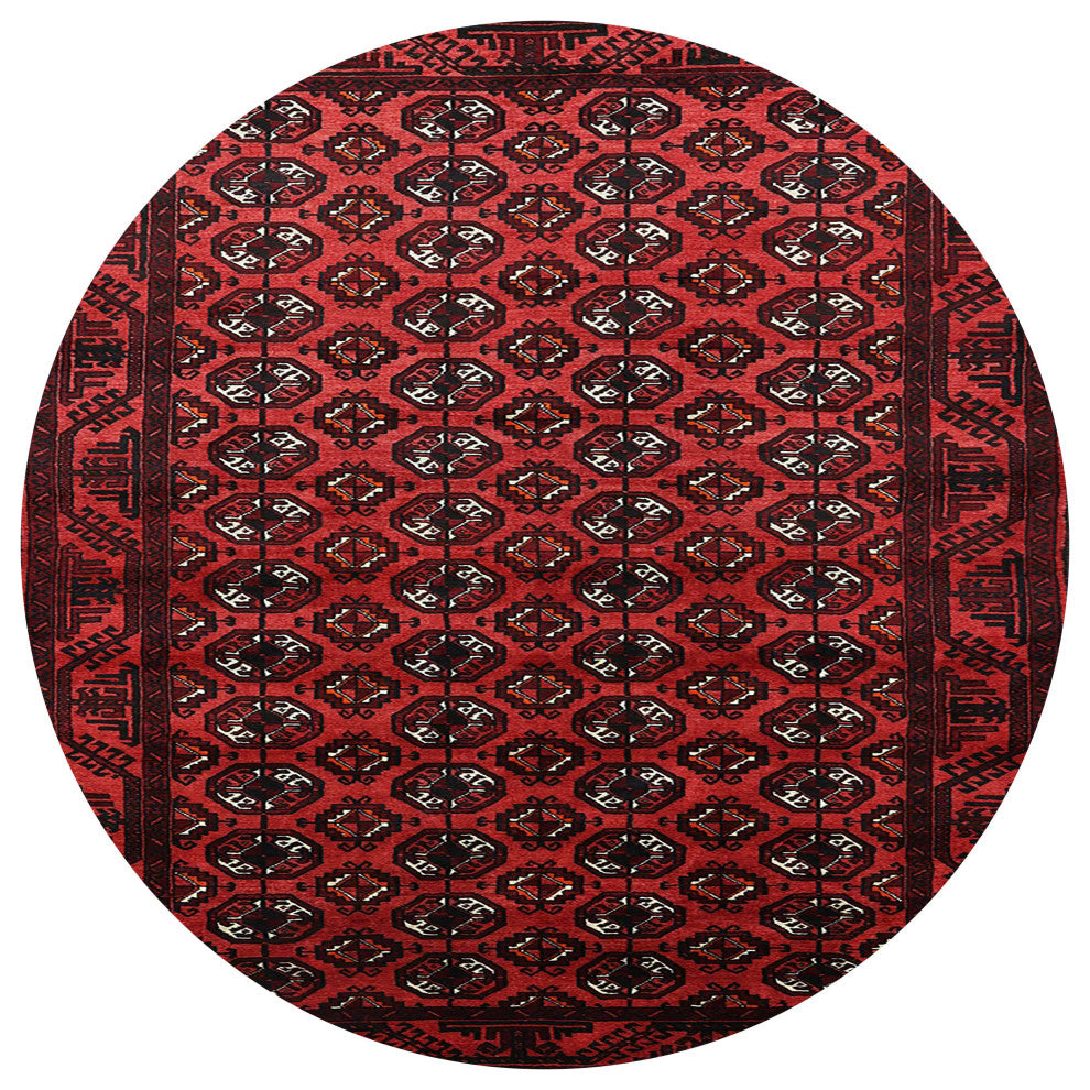 Ahgly Company Indoor Round Mid-Century Modern Area Rugs, 5' Round