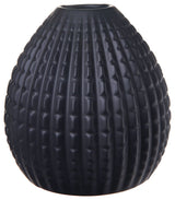 Round Ceramic Vase Matte Black Finish