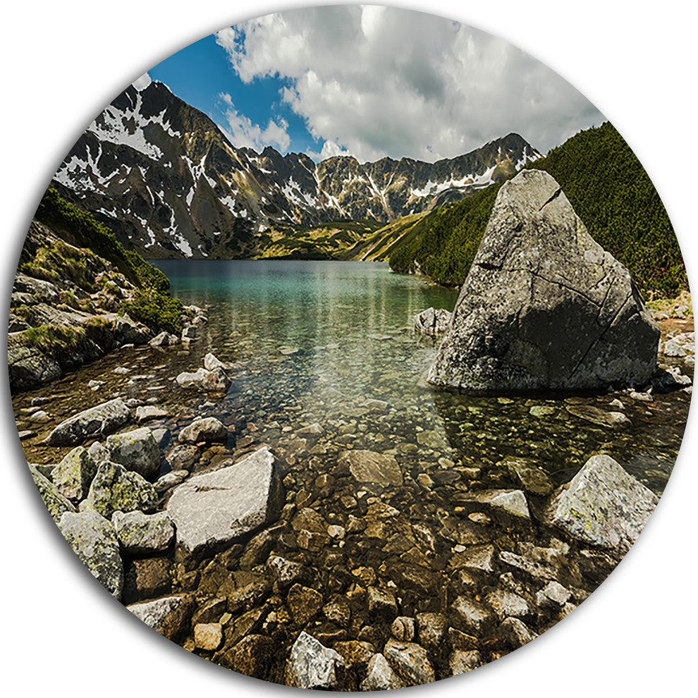Pond In Five Lakes Valley, Landscape Round Wall Art, 36"