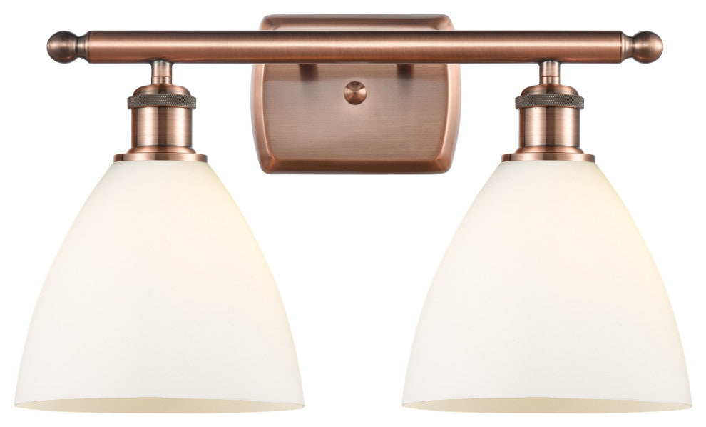 Innovations 516-2W-AC-GBD-751-LED 2 Light Bath Vanity Light, Antique Copper