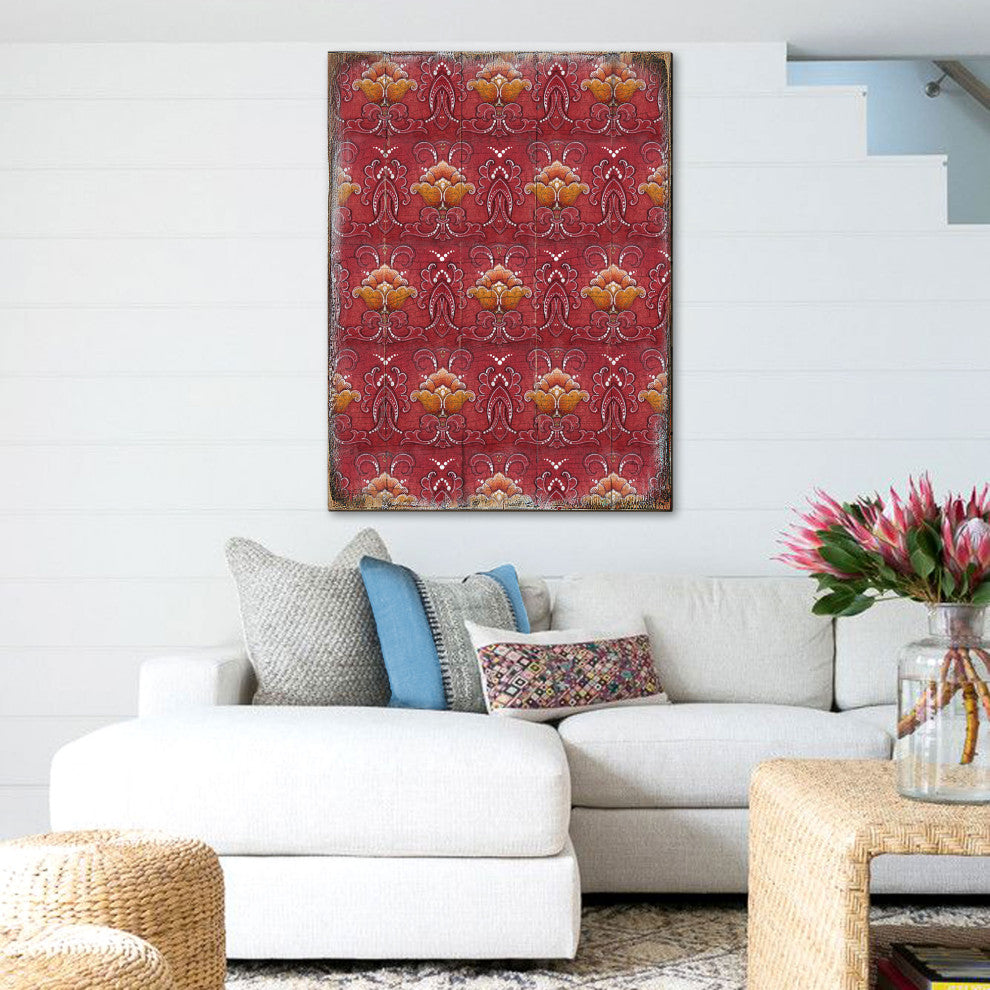 Decorative Pattern Wooden Block, 24 X 18