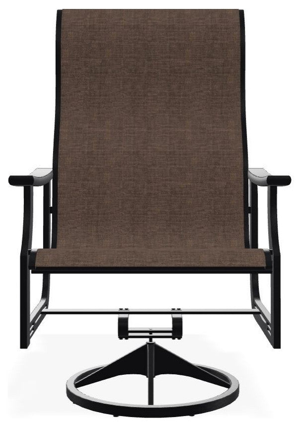 St. Catherine Sling Outdoor Supreme Swivel Rocker, Mocha/Black