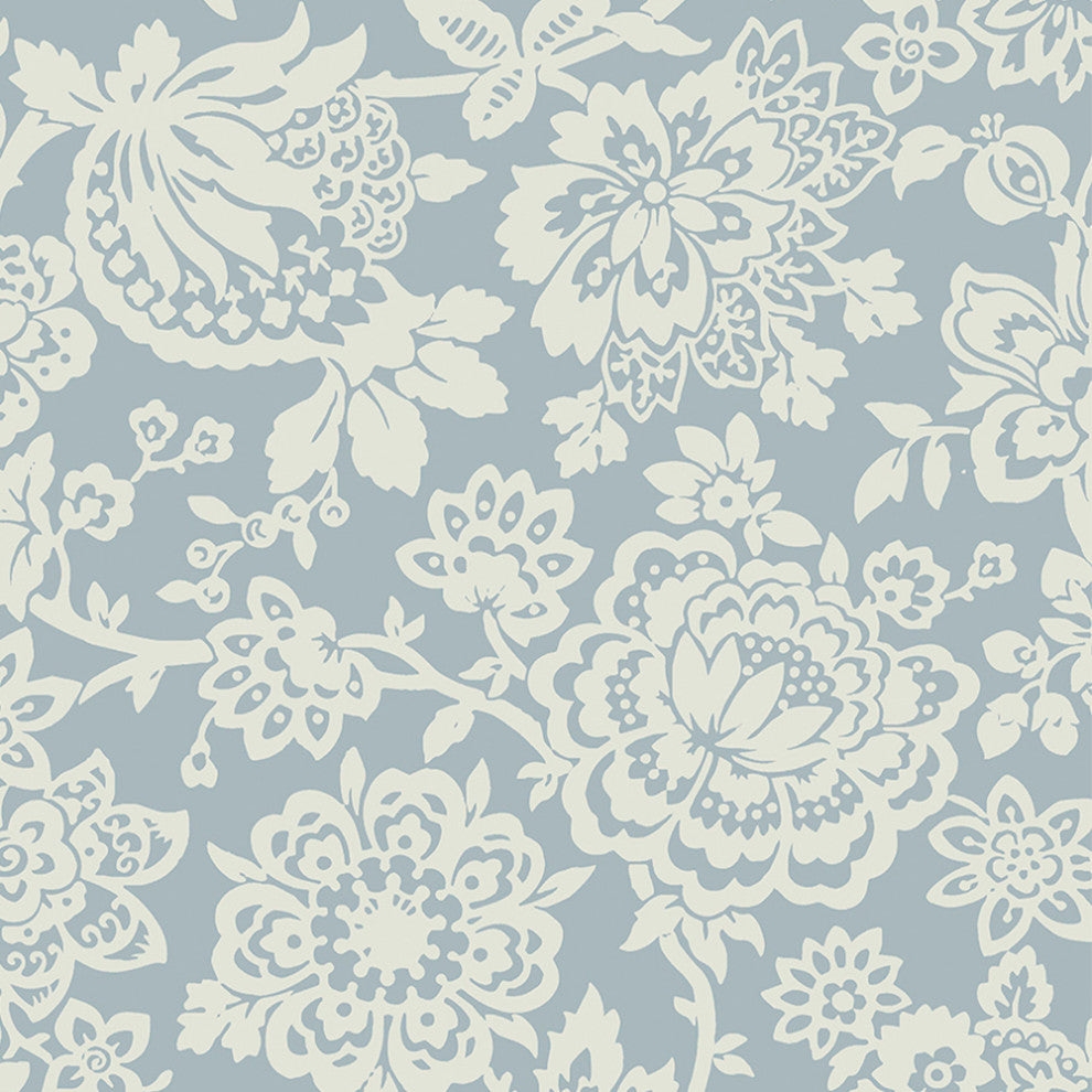 Laura Ashley Trailing Laurissa Wallpaper, Pale Seaspray Blue