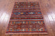 Handmade Super Kazak Khorjin Wool Rug 3' 5" X 4' 11" Q10826